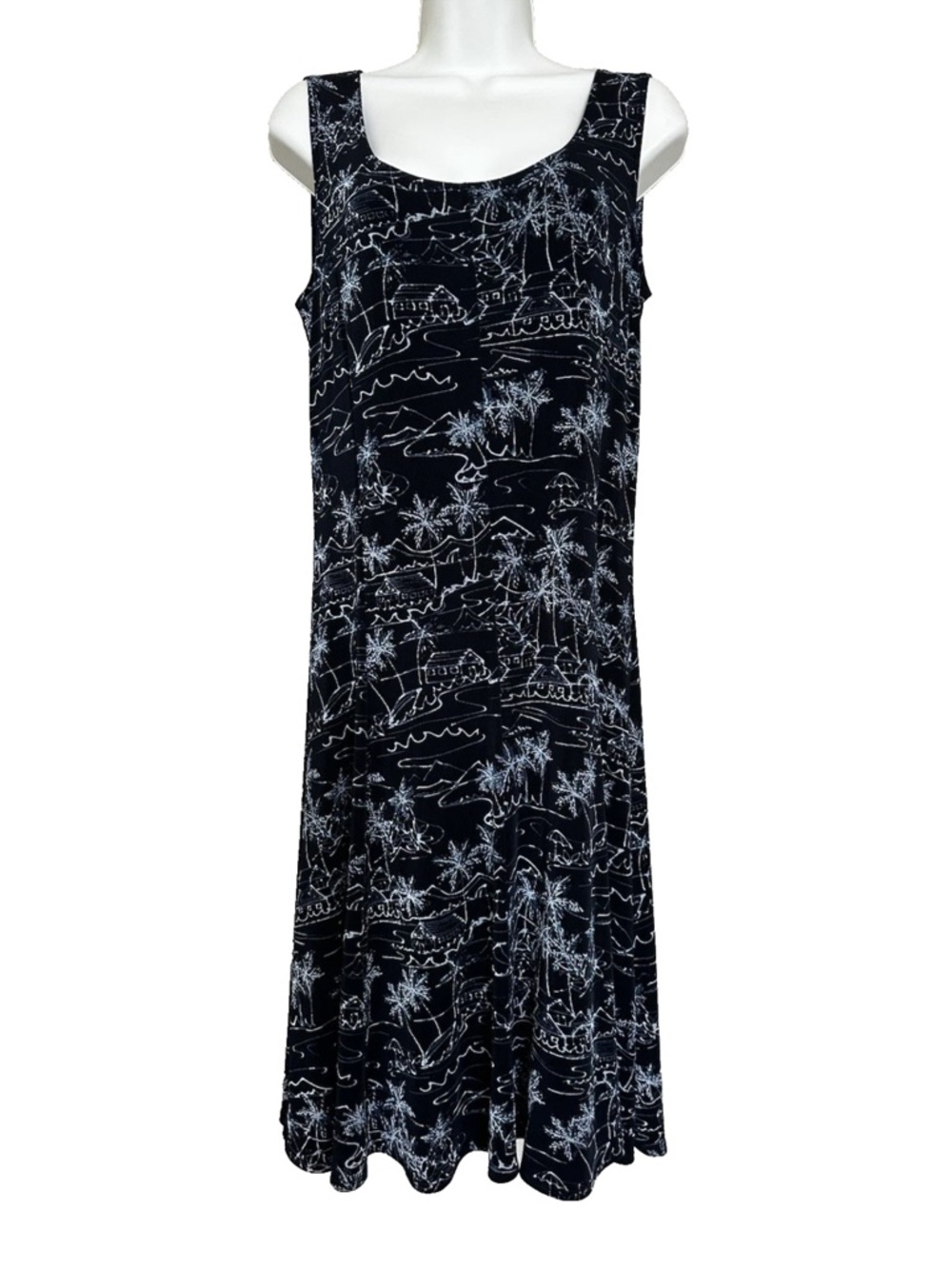 NWT CHICO'S Travelers Caribbean Dream VIVA Women's Sleeveless Dress Sz 1(8/10M)